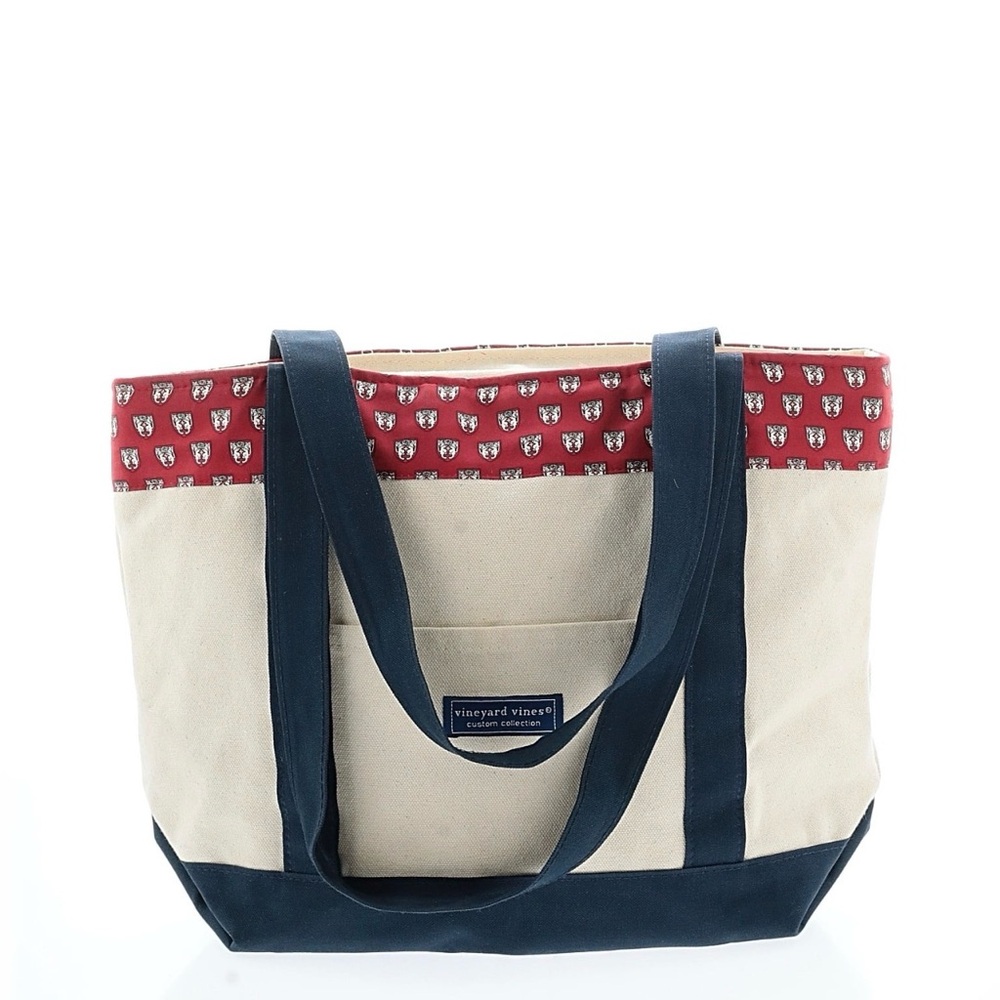 Vineyard Vines Navy and Red Tote Bag